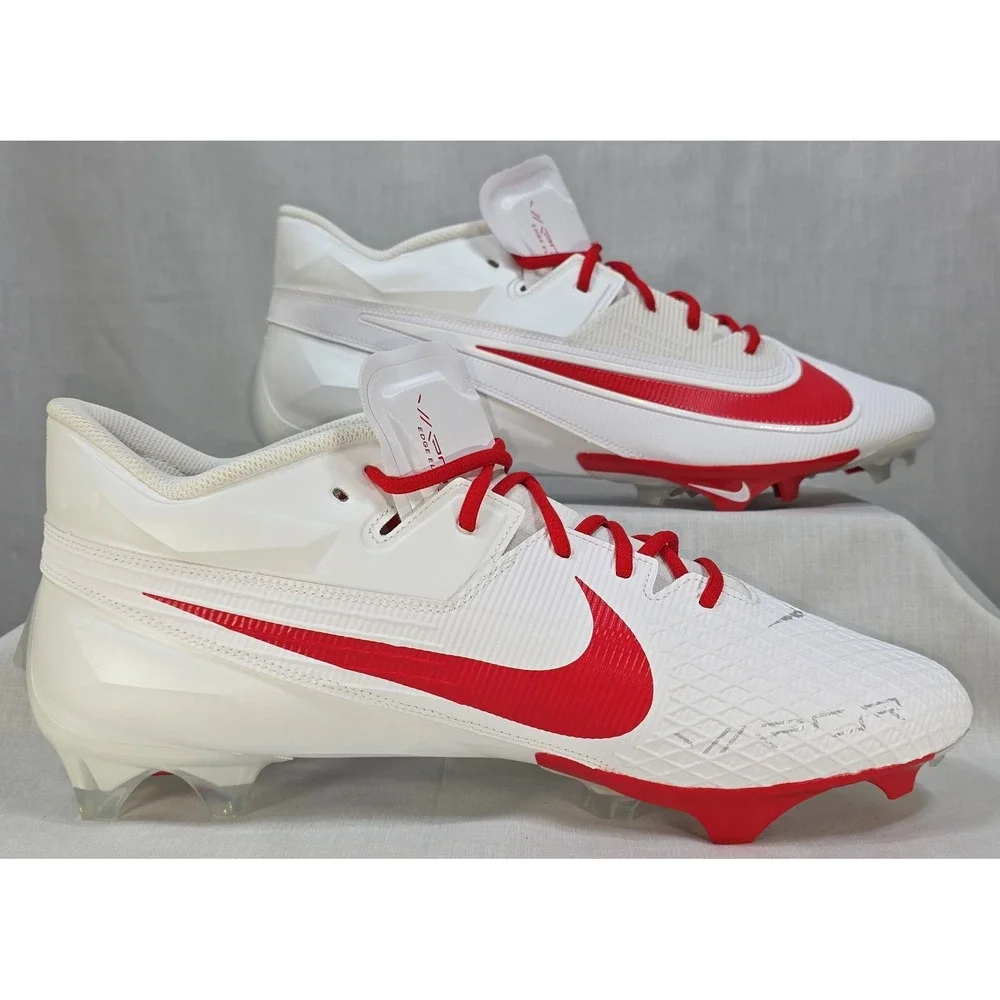 Nike Vapor Edge Elite 360 2 White University‎ Red Football Cleats Size 16